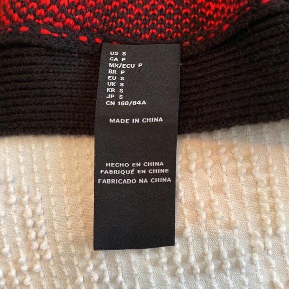 Retro Disney Mickey Mouse Buffalo Plaid Letterman Sweater Cardigan size Small - Picture 12 of 12